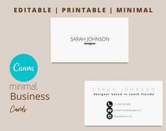 DIY Business Card Canva Template | Minimalist