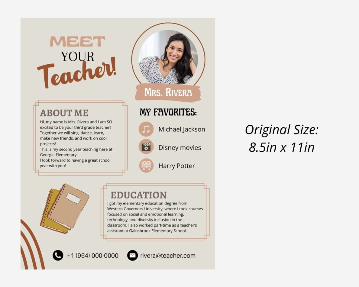 Meet the Teacher Flyer | Fully Editable on Canva | Printable | Back to ...