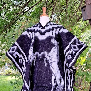 Mexican Men&#39;s Warm Poncho-Gaban