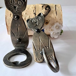 Forged Cat - Bottle Opener and Key Hook Set