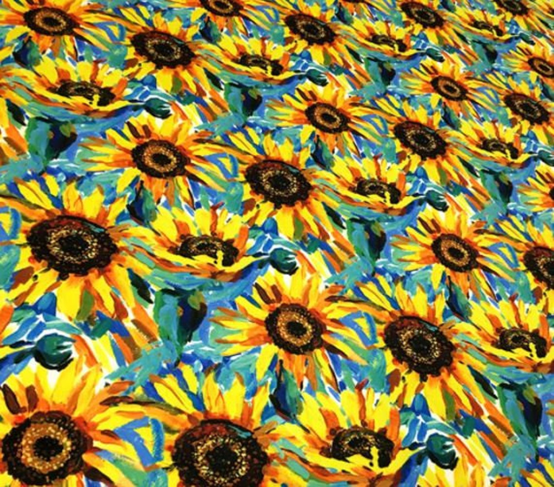 Sunflower Upholstery Fabric Discount Fabric Pillow Fabric Etsy