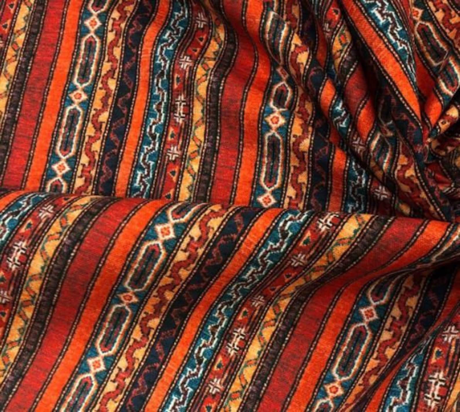 Kilim Pattern Fabric Cushion Fabric Kilim Upholstery Fabric Etsy