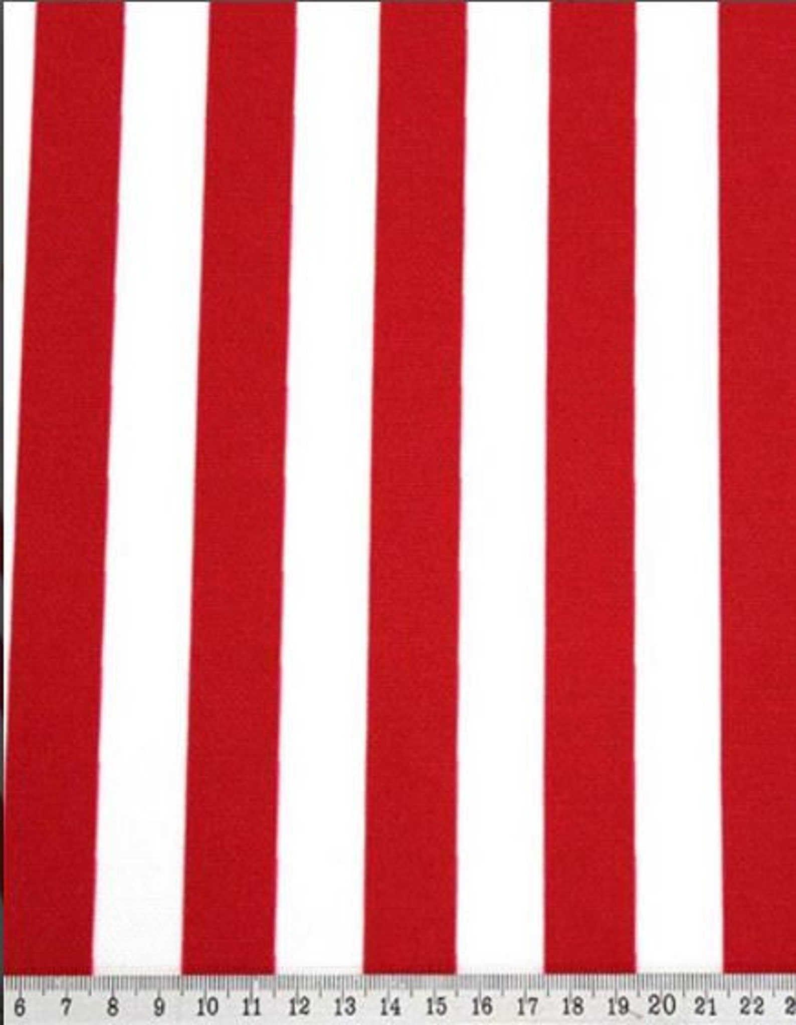2x2 cm Striped Upholstery Fabric Red White Striped Canvas Etsy