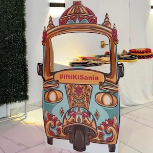 Lifesize Ricksha Cardboard Cutout - 6 FT TALL - Ships in 4-5 business days - Life-Size cutout for Wedding, Shaadi, Mehndi, Mayun, Dholki