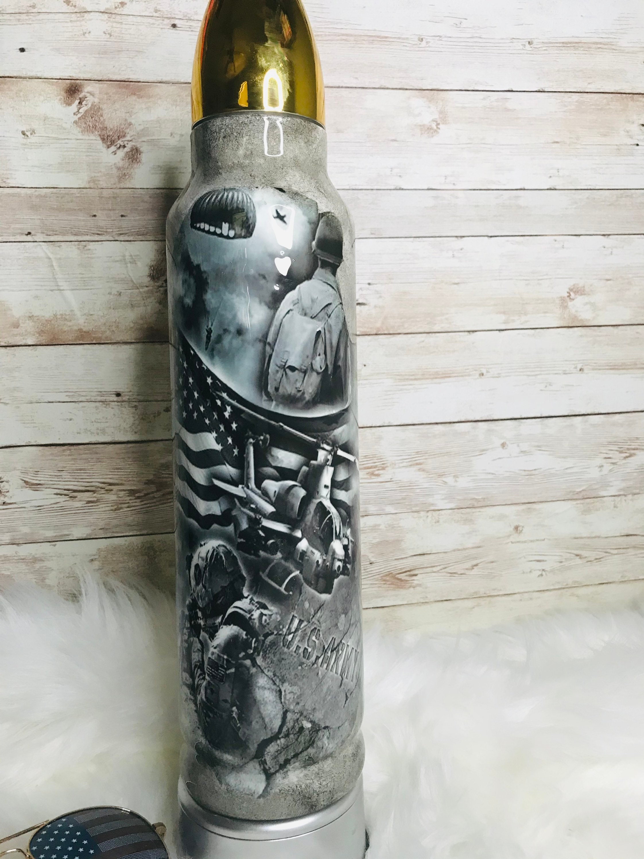 Military bullet tumbler, bullet tumbler 32 oz, bullet tumbler, war hero,  bullet flask, military tumbler, bullet cup