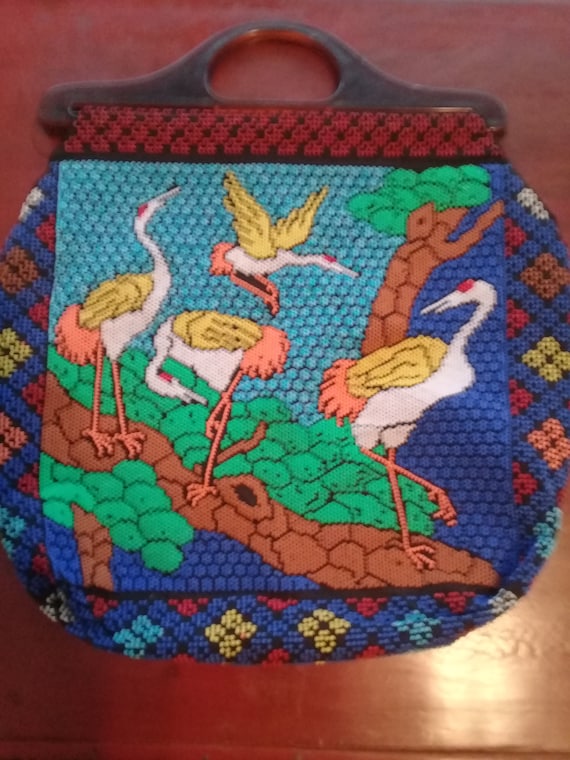 Vintage 1930s Japanese Very Rare IBIS Beaded Bag F