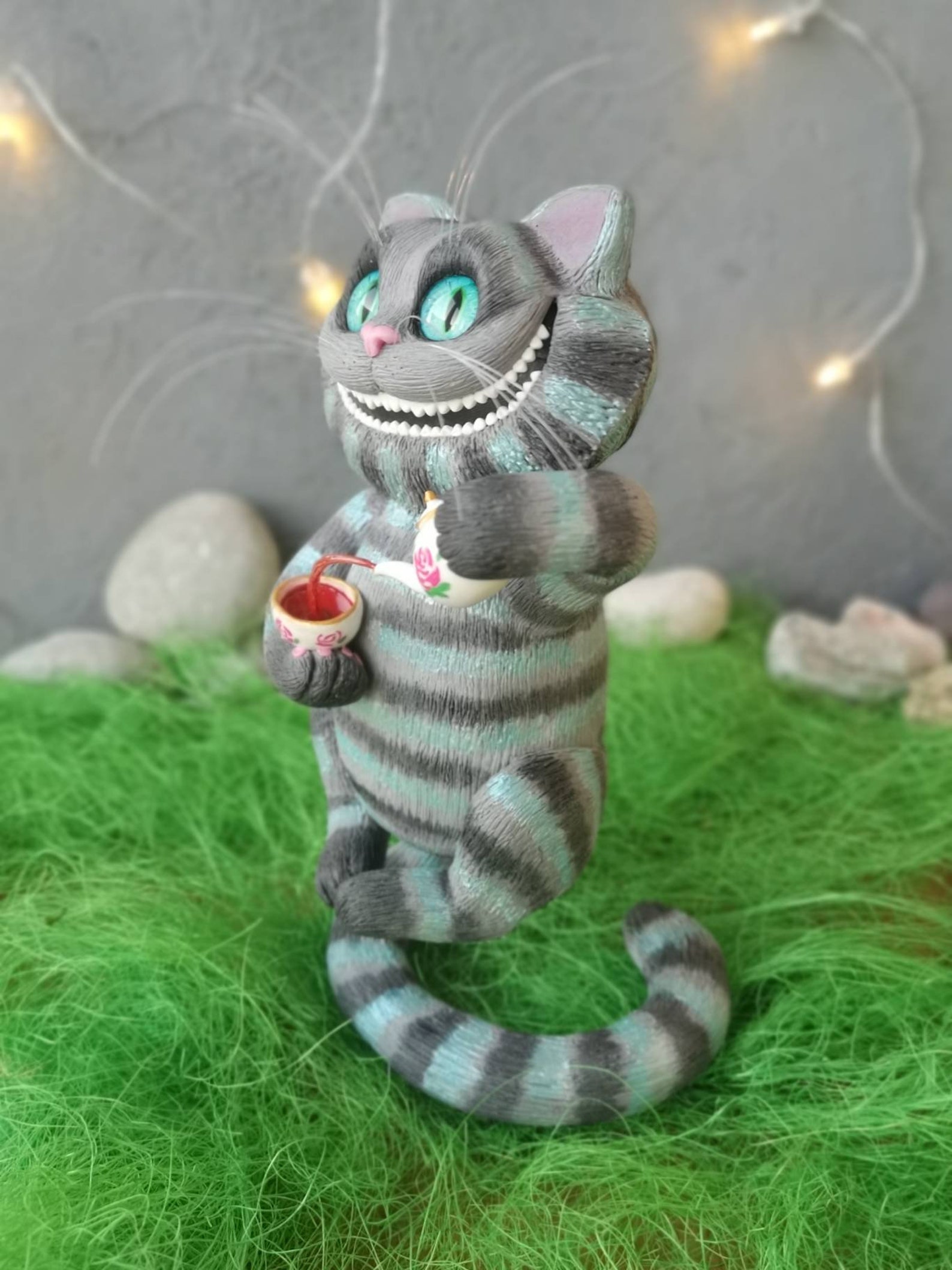 Cheshire Cat Figurine Alice in Wonderland Doll Tim Burton | Etsy