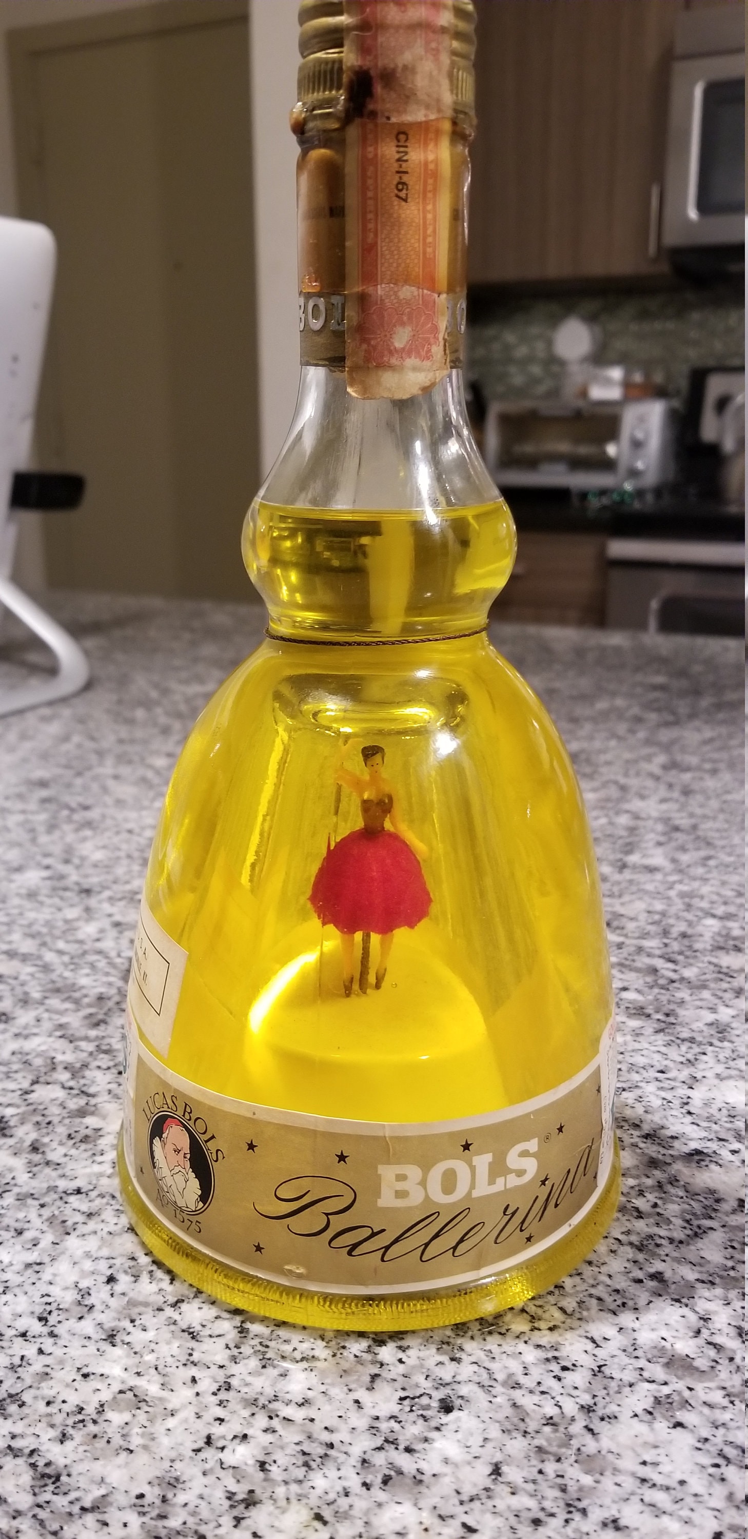 1950's 'Bols' Ballerina Gold Liquor Bottle Etsy