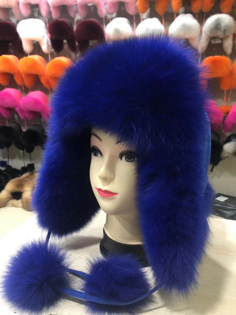 Genuine Real Fox Fur Y2K Cute Trapper Hat Winter Hat Orange - Etsy Canada
