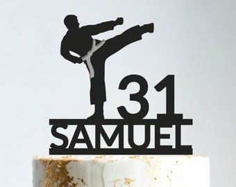 Topper Gateau Karate Etsy Topper Gateau Karate Etsy