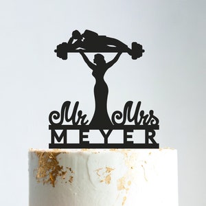 Custom fitness funny wedding topper,Bride holding groom barbell cake topper wedding,fun crossfit cake topper,Weightlifting cake topper,B323
