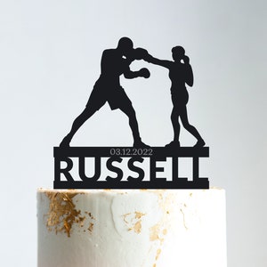 Boxe Theme Mariage Mr Et Mme Gateau Sport Topper M Et Mme Etsy