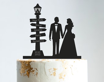 Reise Hochzeit Kuchen Topper, Reise Kuchen Topper, Reise Kuchen Topper, Reise Kuchen Topper, Hochzeit Cake Topper, B168