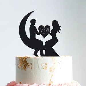 Wedding Cake Topper Moon Of My Life My Sun And Star Cake Etsy Wedding Cake Topper Moon Of My Life My Sun And Star Cake Etsy