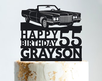 Classic car cake topper birthday,vintage car cake topper,Mechanic birthday cake topper,classic car cupcake topper,auto mechanic topper,b378