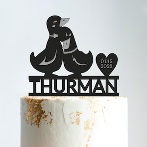 Duck wedding cake topper,bride and groom topper,duck hunting wedding cake topper,goose wedding cake topper,farm wedding cake topper,b379