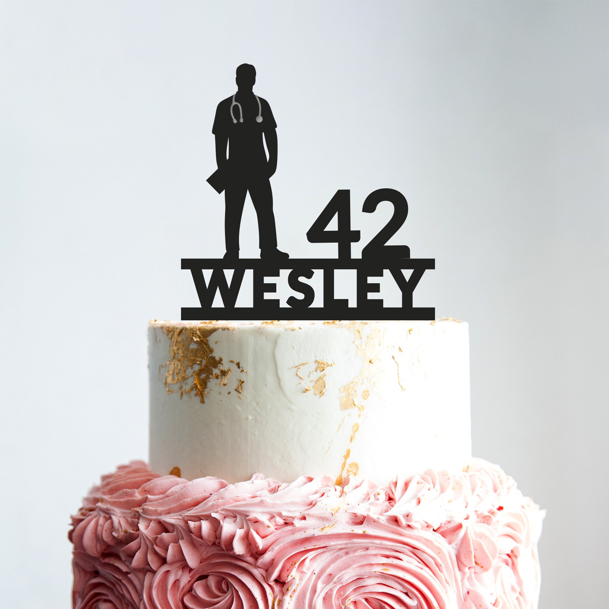 Doctor cake topper birthdaymedical birthday cake | Etsy