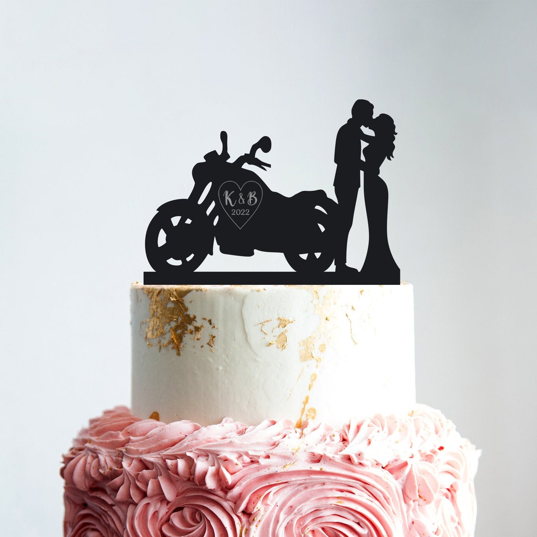 Topper Per Torta Nuziale A Forma Di Pistola Pesante - Decorazione Divertente Per Matrimonio A Tema Caccia, Acrilico Nero, 17x15 Cm