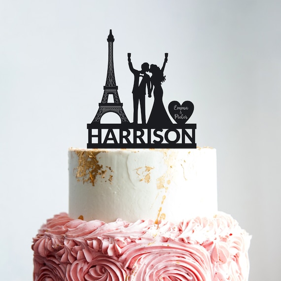 Paris Eiffel Tower Cake Toppers