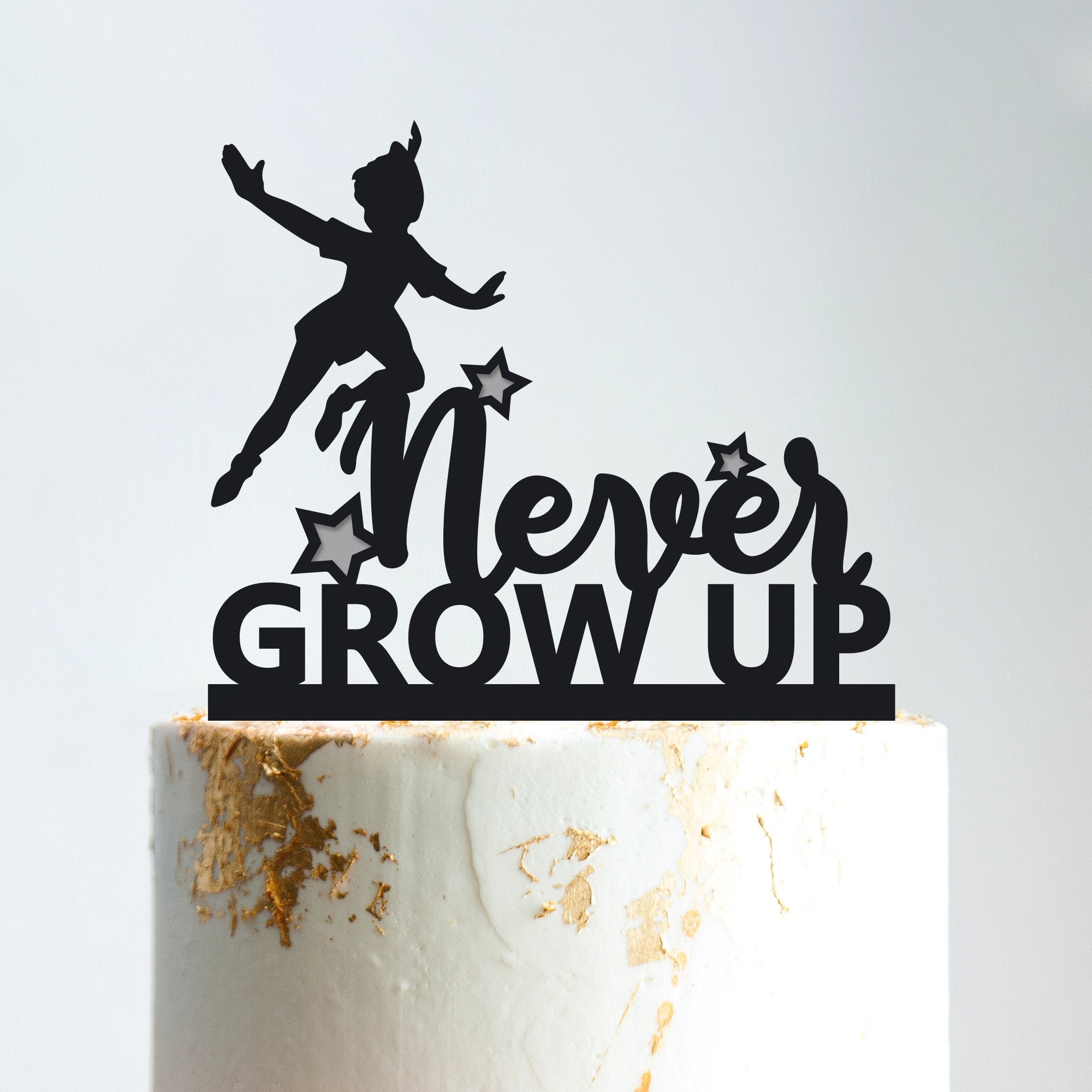 Custom Peter Pan Birthday Cake Topper,peter Pan Baby Shower Cake  Topper,never Grow up Cake Topper,peter Pan Fairy Cake Topper Birthday,b287  