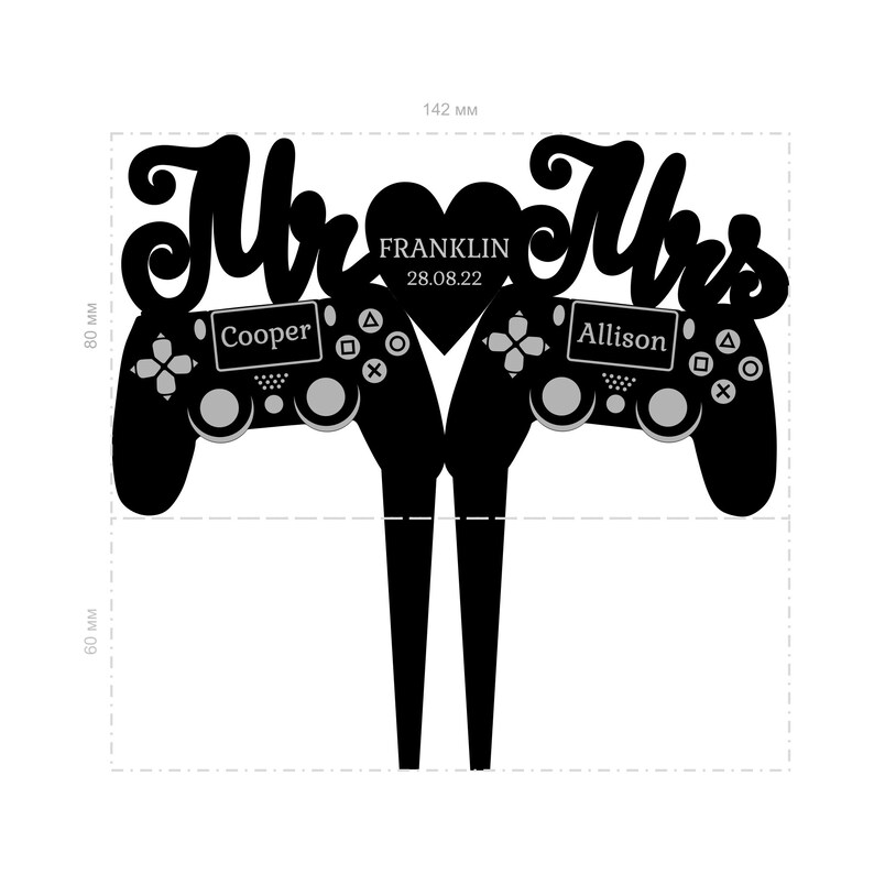 Geeky Wedding Cake Topperwedding Cake Topper Game Etsy