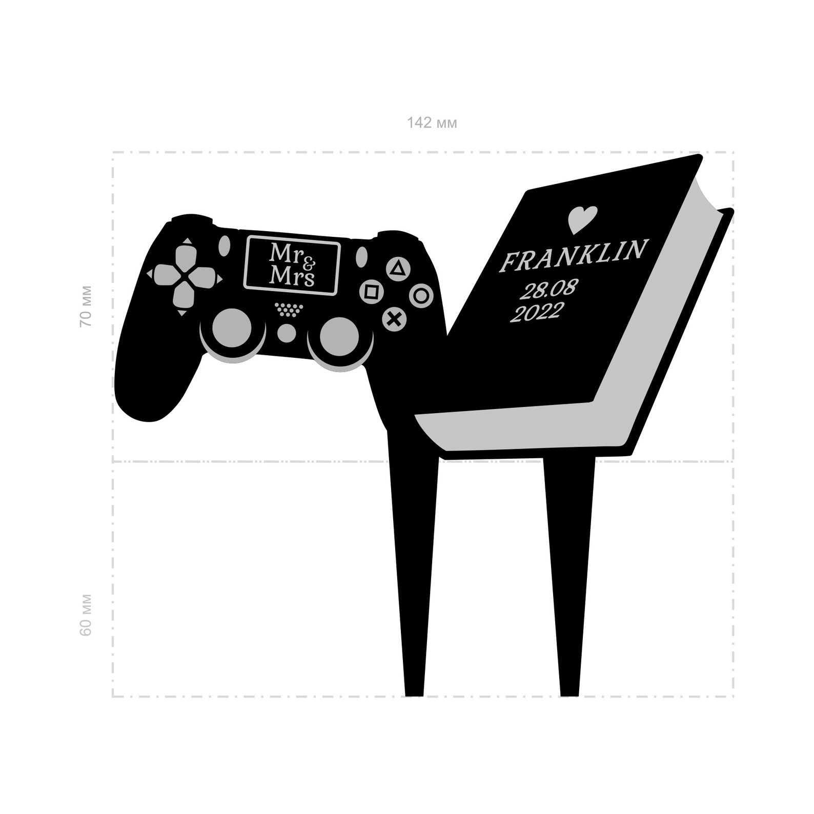 Book Theme Wedding Cake Topper Gaminggame Cake Toppervideo Etsy