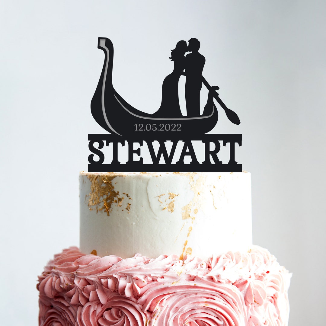 Gondola Wedding Cake Topper,venice Gondola Bridal Shower Topper,italian