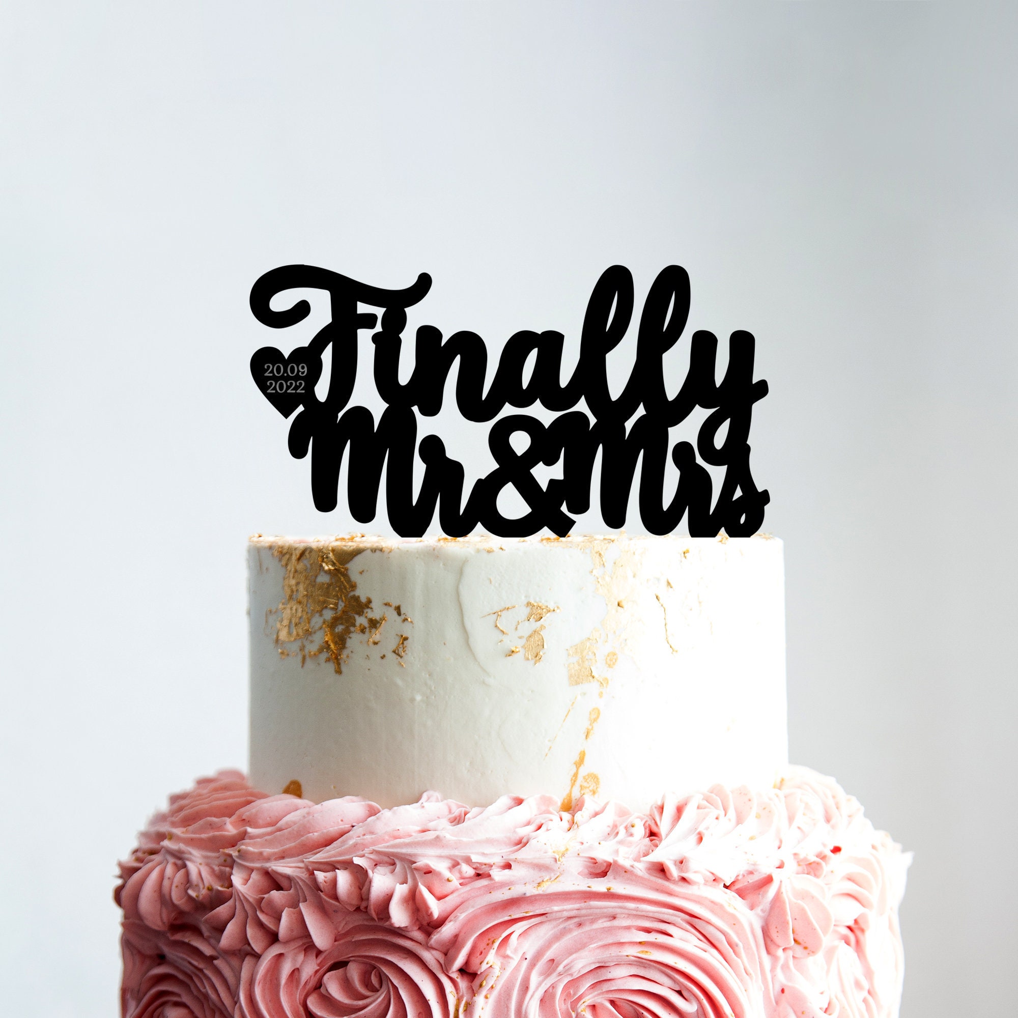 Party Supplies Wedding Finally Mr And Mrs Script Acrylic Personalised Cake Topper Custom Made Home