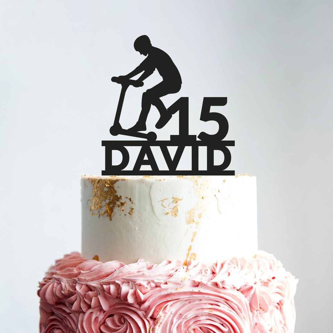 Scooter Cake Topper Birthdaypush Scooter Teenager Birthday Etsy
