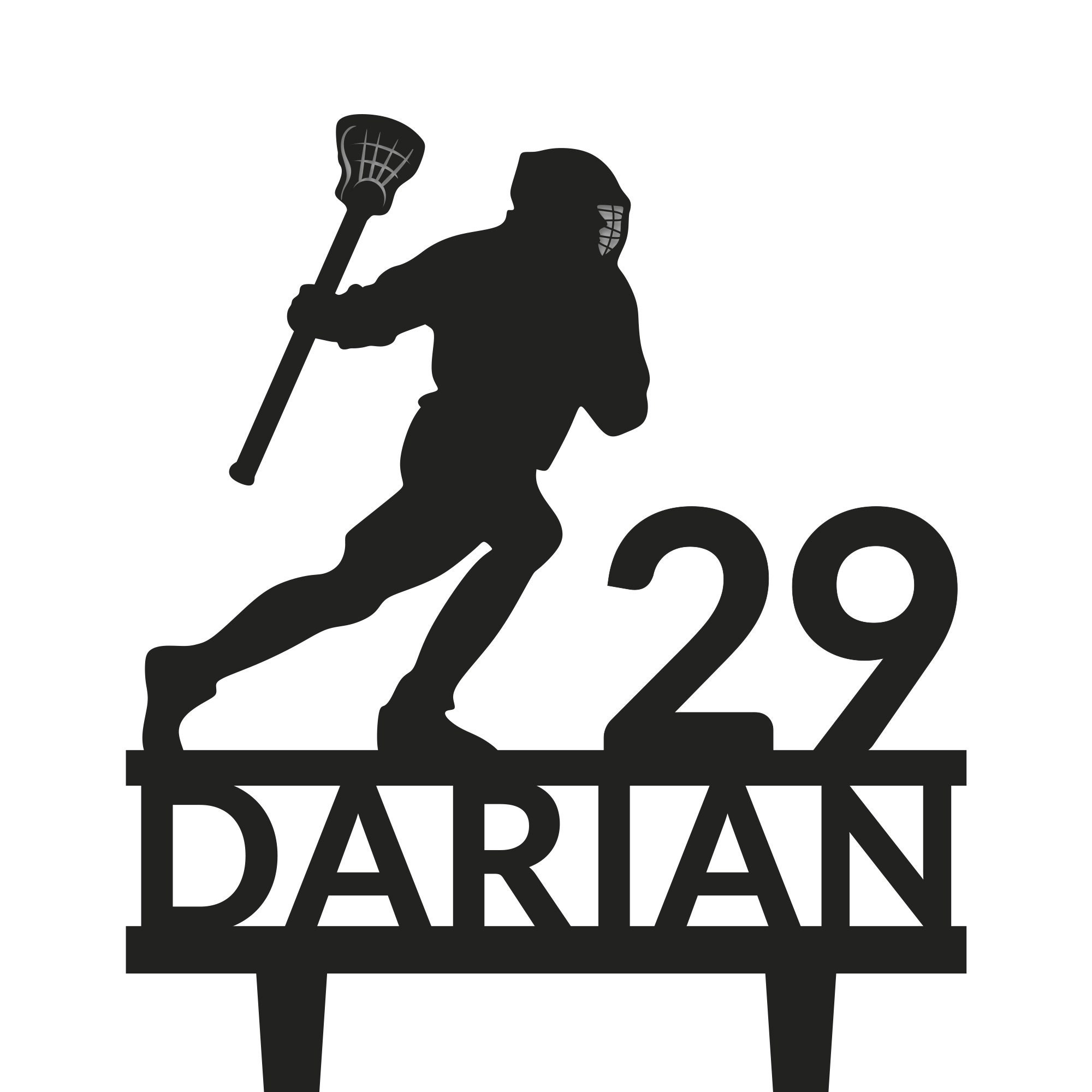 Lacrosse cake topper birthdaypersonalized lacrosse birthday Etsy