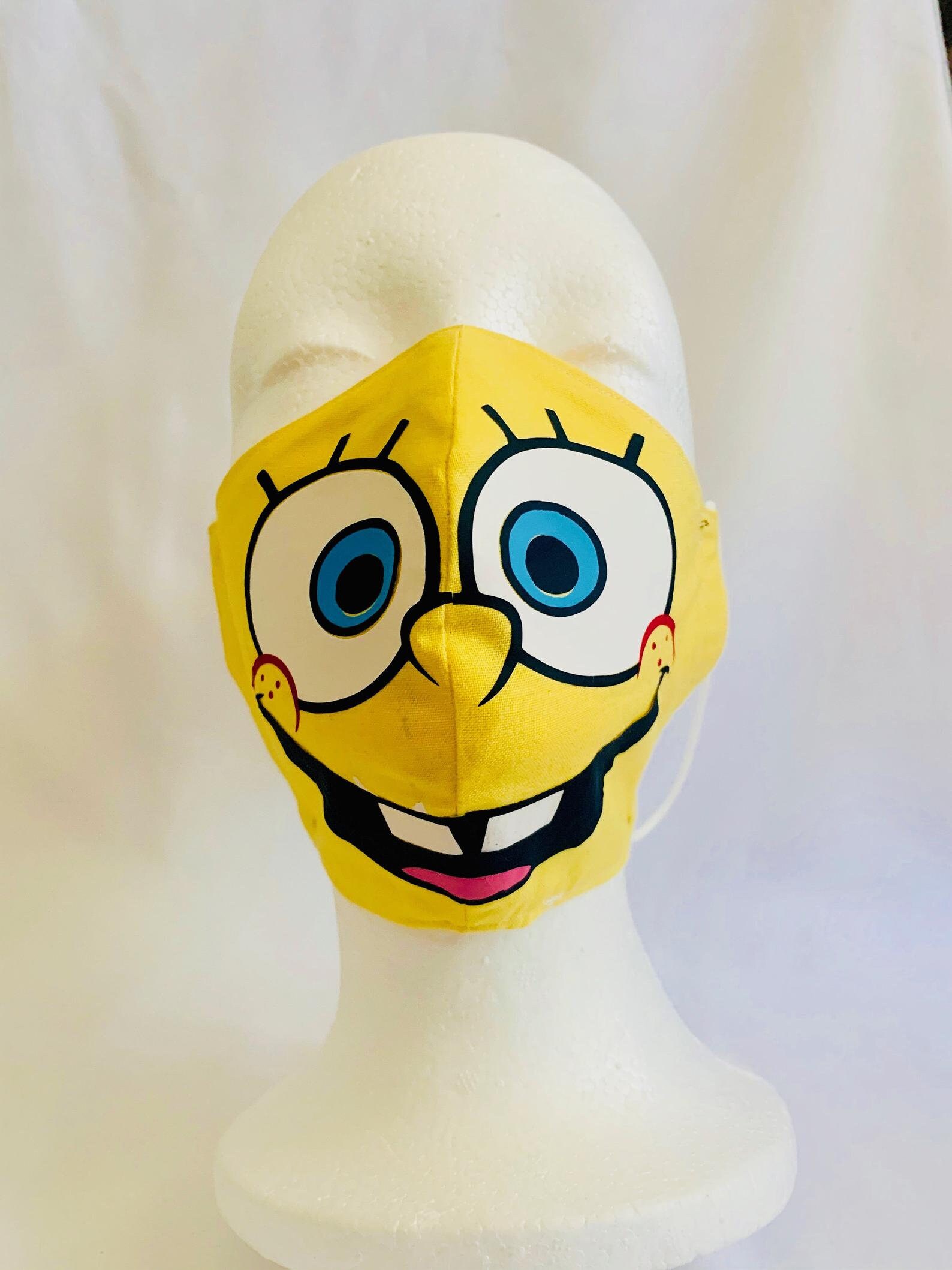 Máscara facial de Bob Esponja Etsy