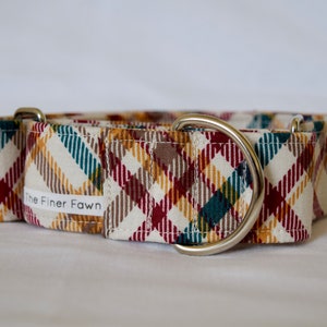 Perfect Plaid Collar | Adjustable Dog Collar | Handmade Fabric Dog Collar | Buckle | Martingale