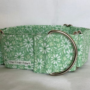 Hundehalsband mit Blumen | Verstellbares Hundehalsband | Halsband aus Stoff für Hunde | Schnalle | Zugstopp