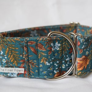 Fall Florals Collar | Adjustable Dog Collar | Handmade Fabric Dog Collar | Buckle | Martingale