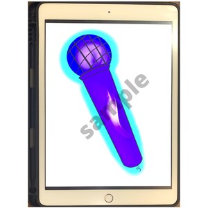Microphone ESL Prop Online Teaching Printable - Etsy