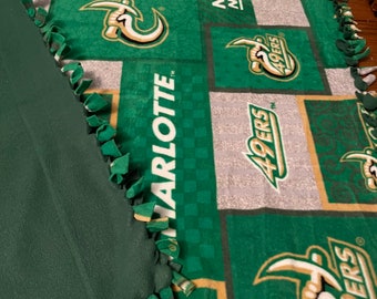 Charlotte NC 49ers XL HandTied Fleece Blanket