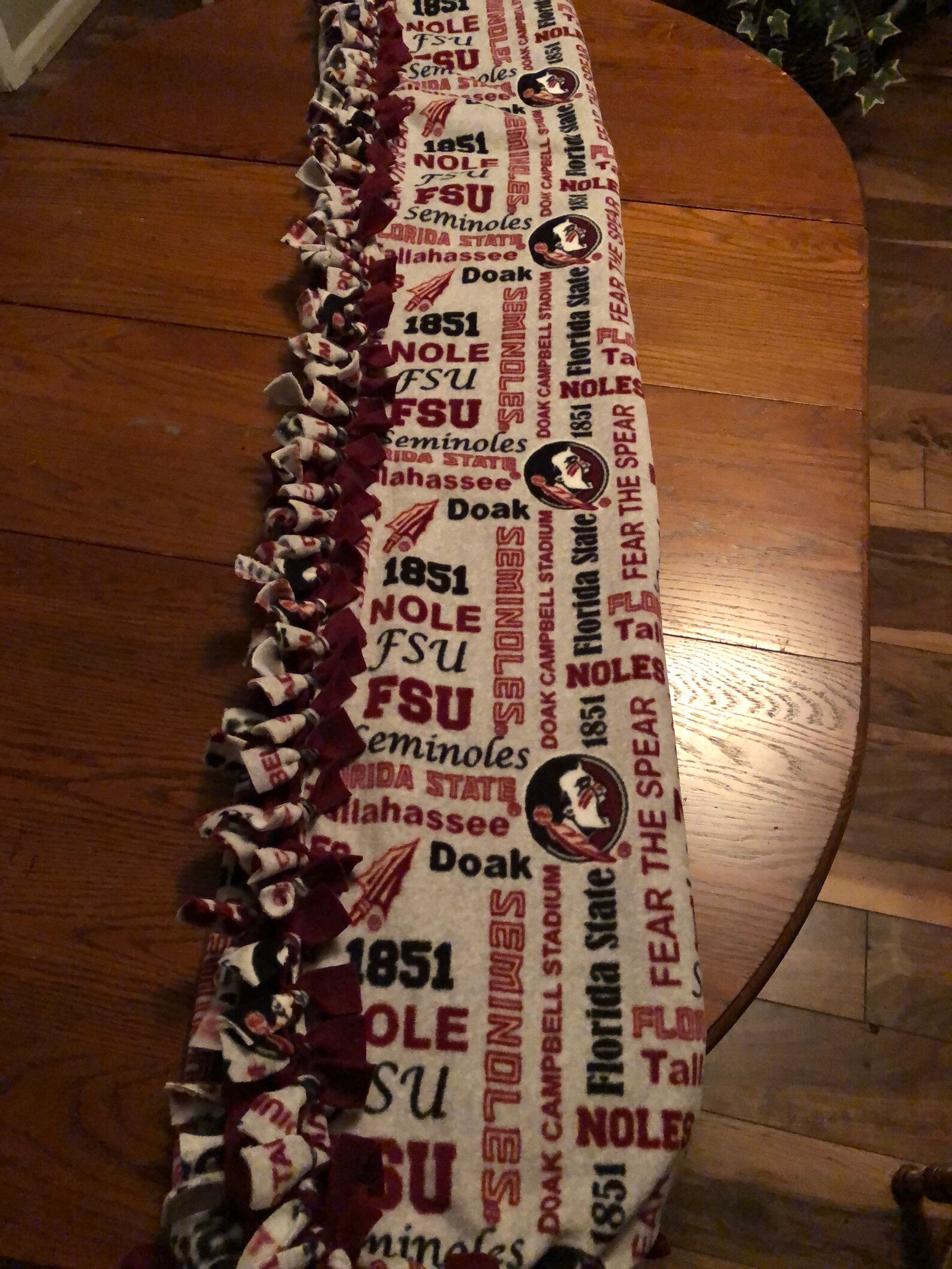 Florida State Seminoles XXL Hand Tied Fleece Throw Blanket Etsy