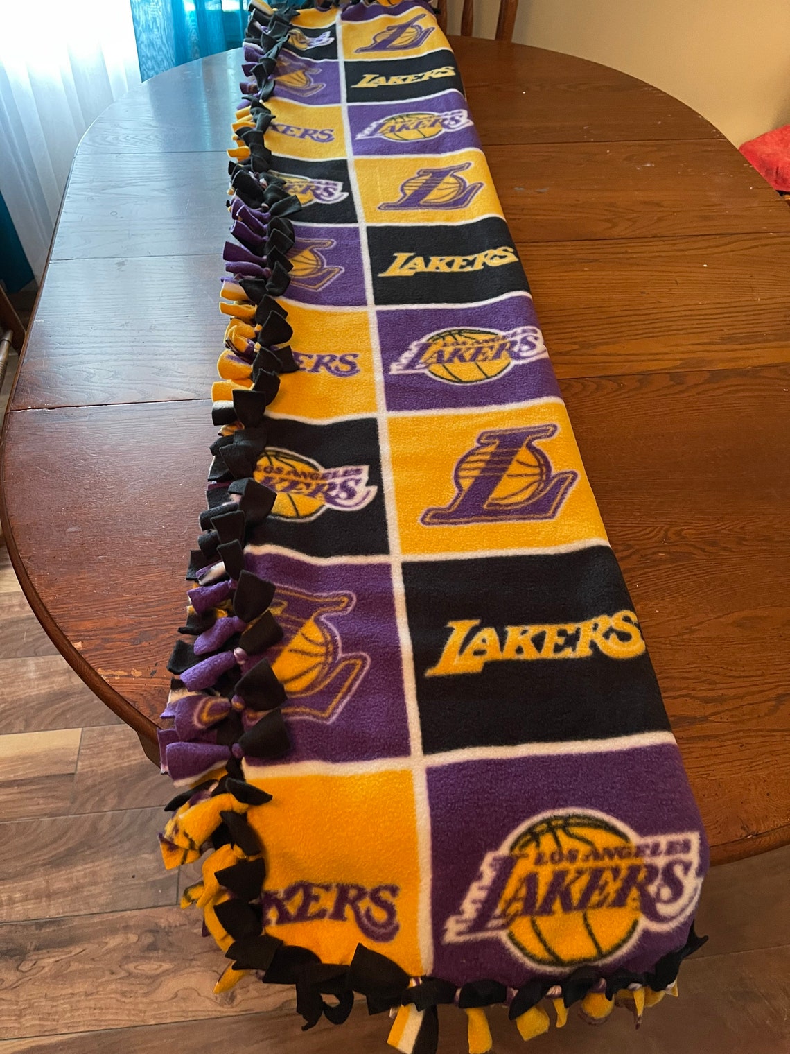 LA Lakers XL HandTied Fleece Throw Blanket Etsy