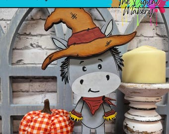 Fall SVG | Scarecrow Donkey File | Farmhouse Autumn File | DIY Fall Decor | TheDigitalMakery | Digital Download