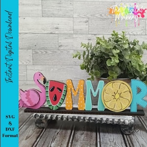 Summer Sign SVG | Summer Watermelon Sign File | Cute Summer Shelf Sitter File
