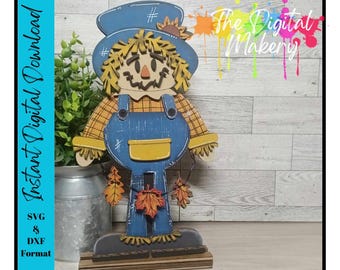 Fall Scarecrow Laser Cut File | Scarecrow SVG | Fall Wood Decor| DIY Home Decor | Digital Download