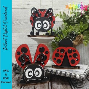Fichier de garde d'enfants mignon coccinelle | SVG coccinelle | Coccinelle Shelf Sitter fichier | SVG d'été