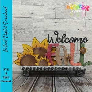 Fall Sign SVG | Fall Sunflower Sign File | Welcome Fall SVG | Sunflower Decor File | DIY Fall Decor File