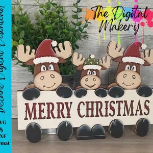 Fichier de Noël découpé au laser | Joyeux Noël orignal SVG | SVG orignal | Fichier de décoration en bois bricolage | Téléchargement numérique