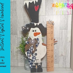 Winter Snowman SVG | Snow Gauge Snowman File | Snow Ruler Snowman SVG | Winter Snowman File | Digital Download