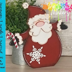 File di taglio laser di Babbo Natale / File di taglio di Natale / SVG di San Nicola / Design di Buon Natale / SVG di Babbo Natale / Download digitale