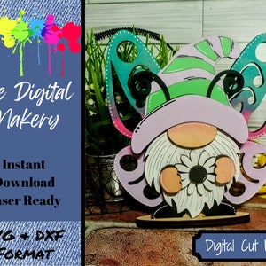 Butterfly Gnome Gnome SVG Butterfly Gnome SVG Spring File Spring Gnome Spring Butterfly Gnome