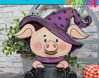 Halloween Pig SVG | Cauldron Piggie File | DIY Halloween Decor File | TheDigitalMakery | Digital Download