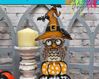 Halloween Owl SVG | Spooky Owl with Bats | DIY Halloween Decor File | TheDigitalMakery | Digital Download