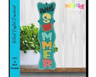 Sweet Summer Sign SVG | Summer Watermelon Sign File | DIY Summer Decor File